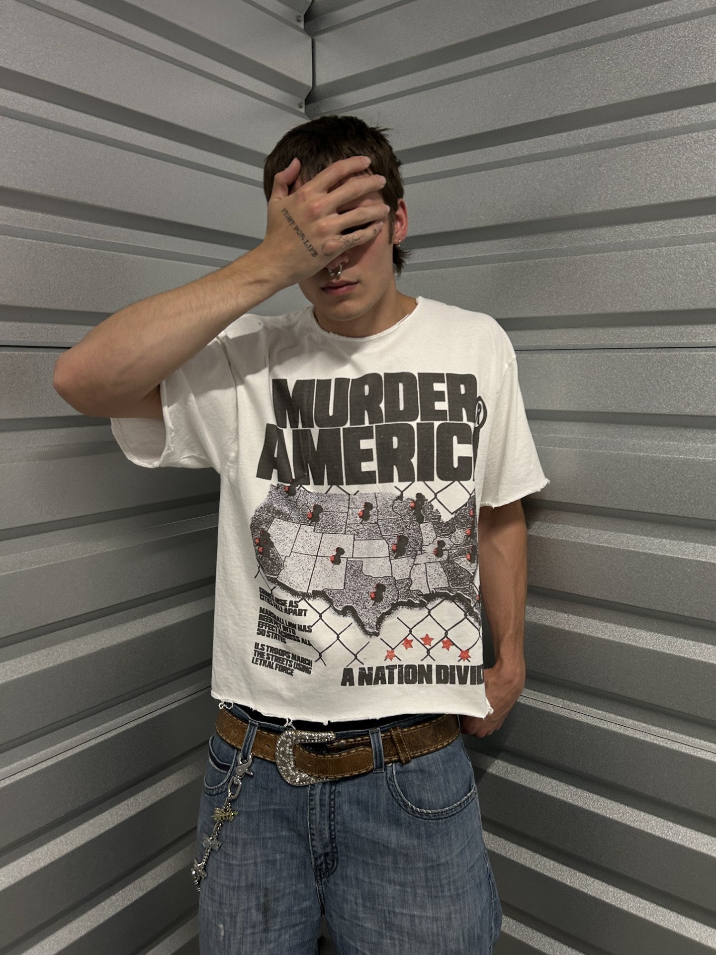 "Murder America" punk tees