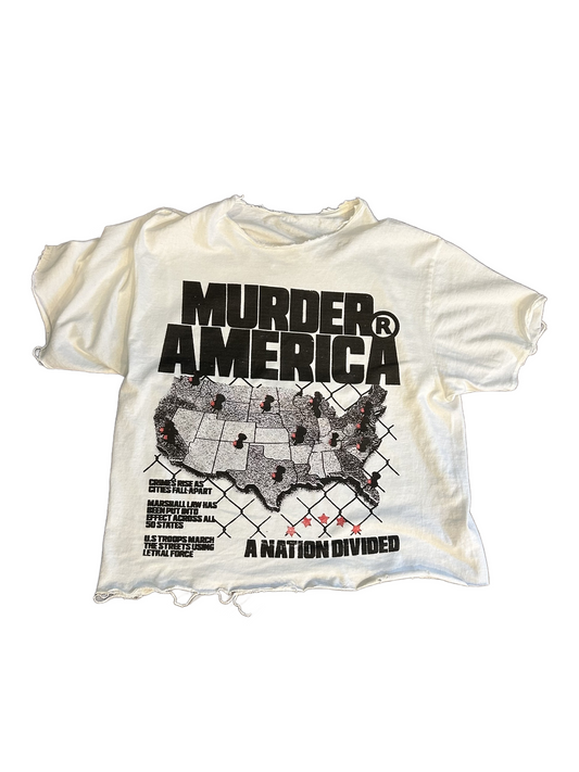 "Murder America" punk tees